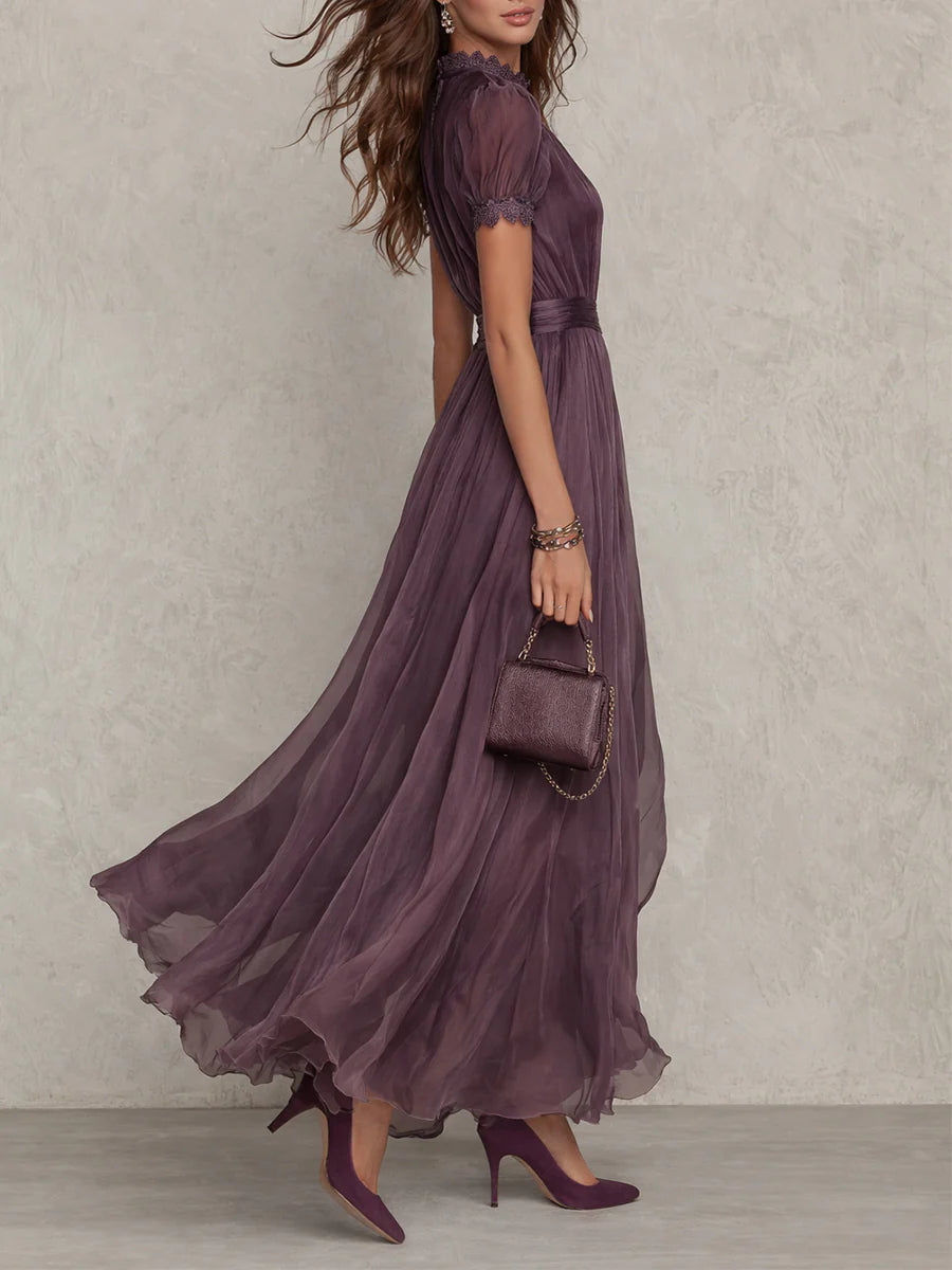 Women's Violaine flowy purple midi dress - view 3