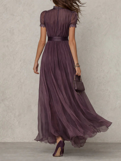 Women's Violaine flowy purple midi dress - view 4