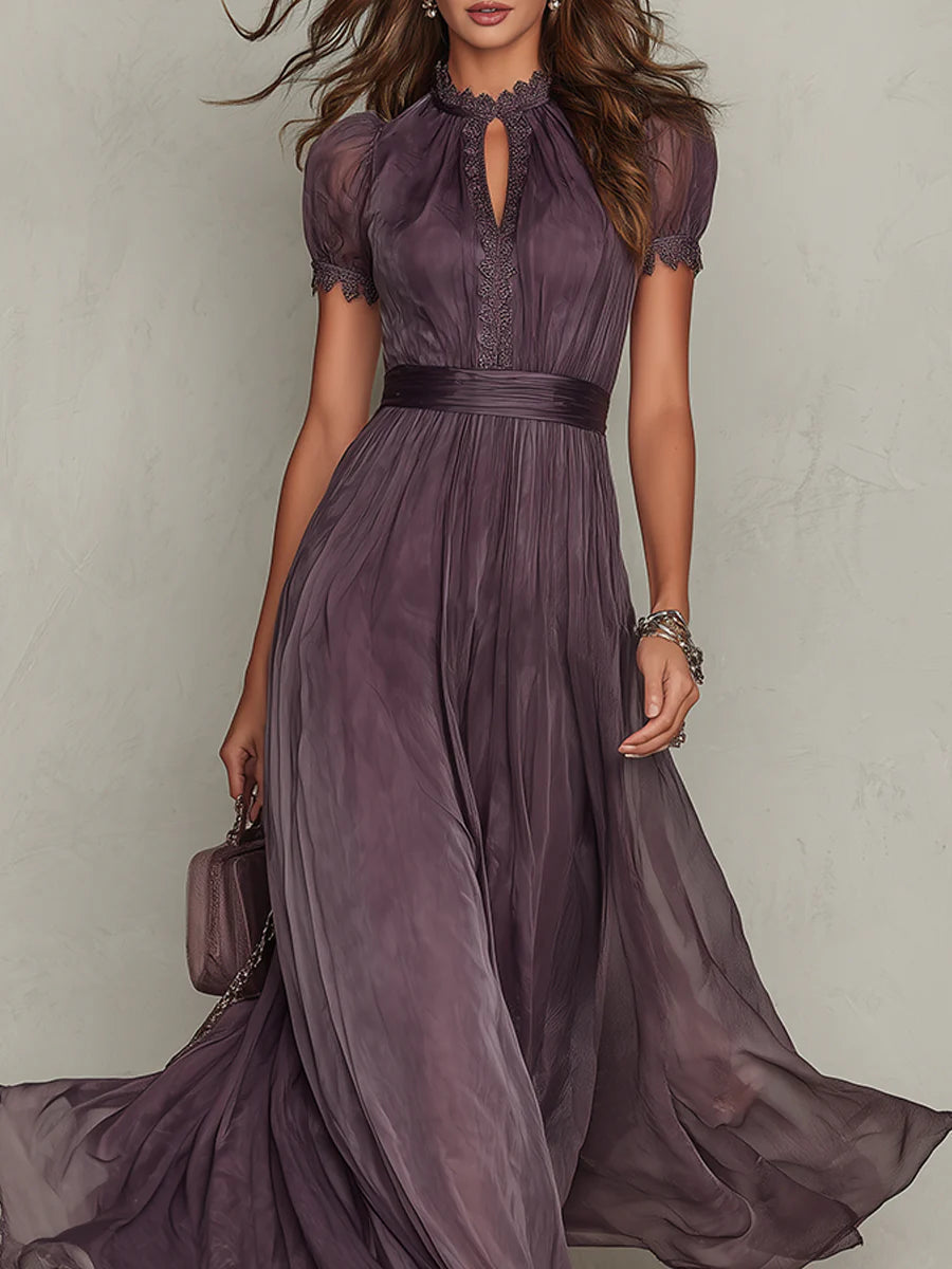 Women's Violaine flowy purple midi dress - view 5