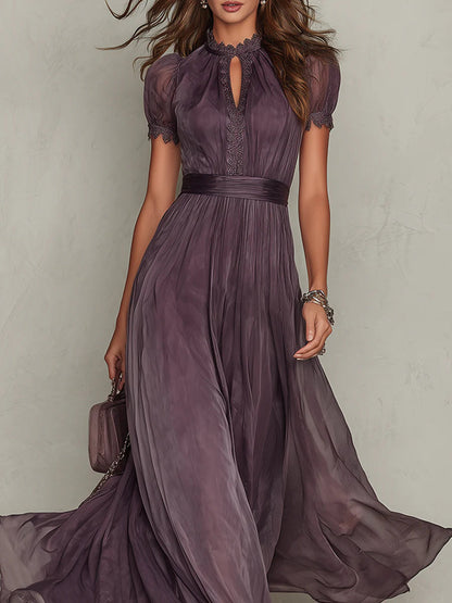 Women's Violaine flowy purple midi dress - view 5