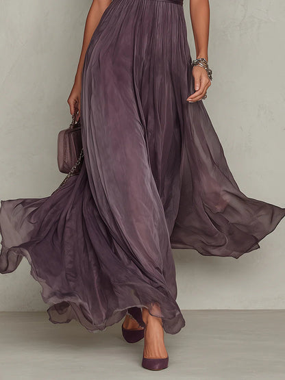 Women's Violaine flowy purple midi dress - view 6