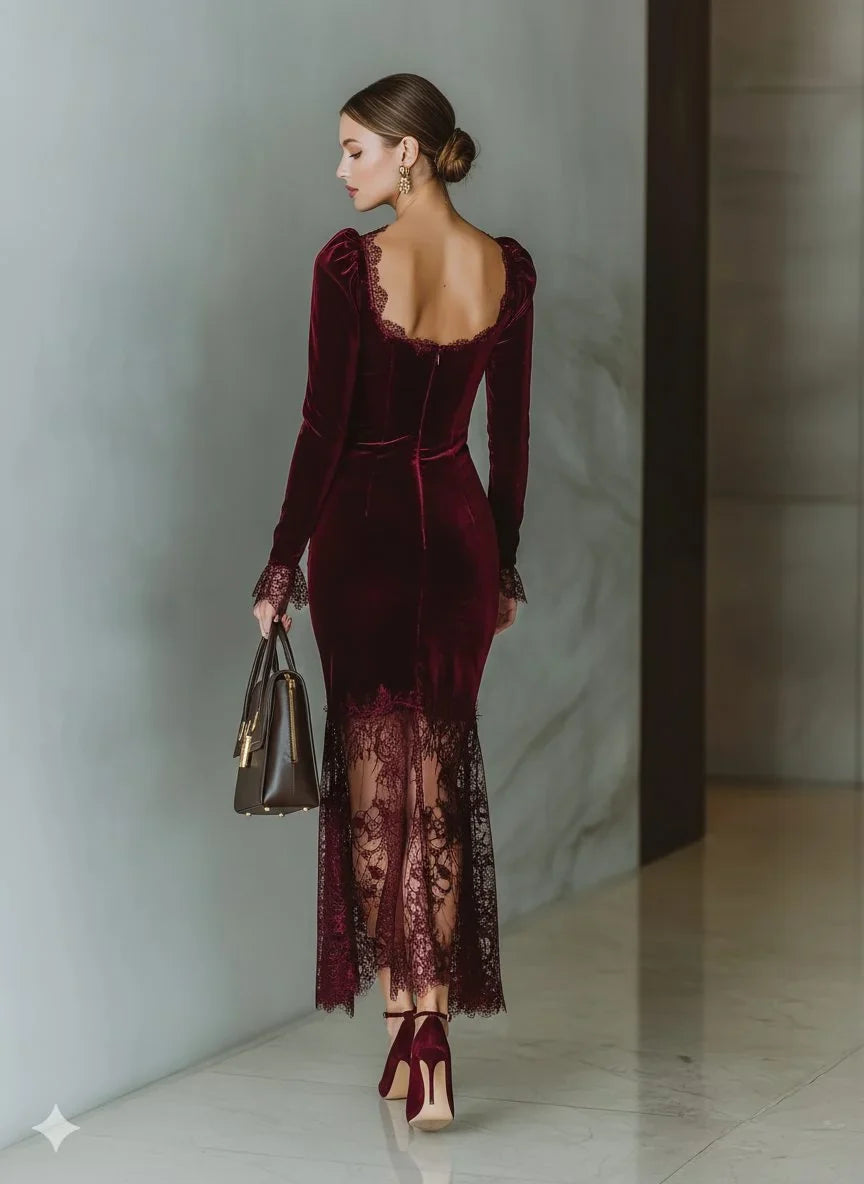 Women's Whitney long sleeve formal maxi dress - view 10