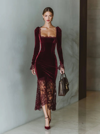 Women's Whitney long sleeve formal maxi dress - view 2