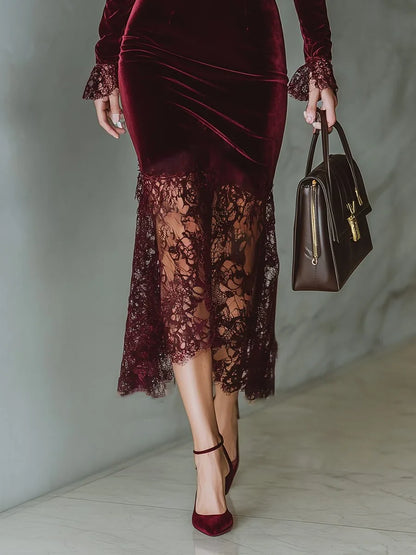 Women's Whitney long sleeve formal maxi dress - view 8