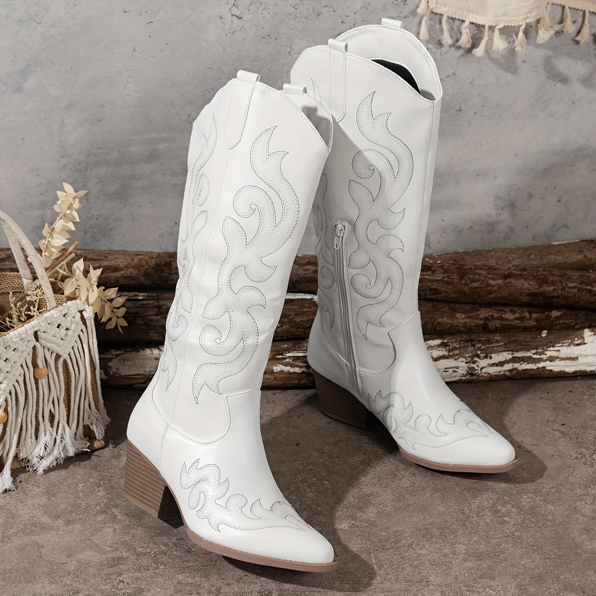 Women's Wilma embroidered knee-high cowboy boots - view 14