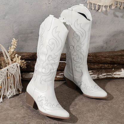 Women's Wilma embroidered knee-high cowboy boots - view 14