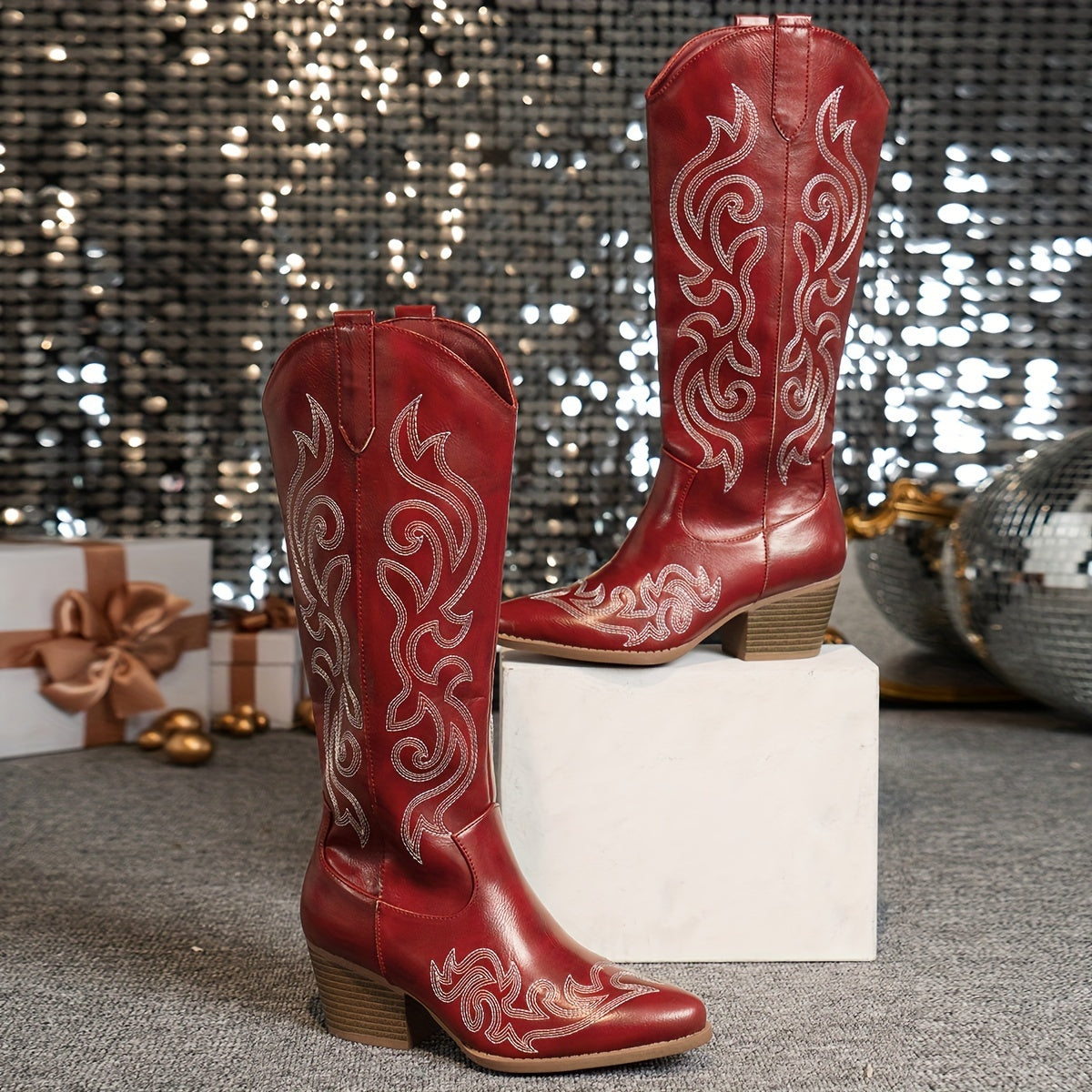 Women's Wilma embroidered knee-high cowboy boots - view 15