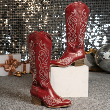 Women's Wilma embroidered knee-high cowboy boots - view 15