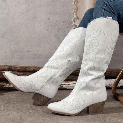 Women's Wilma embroidered knee-high cowboy boots - view 20
