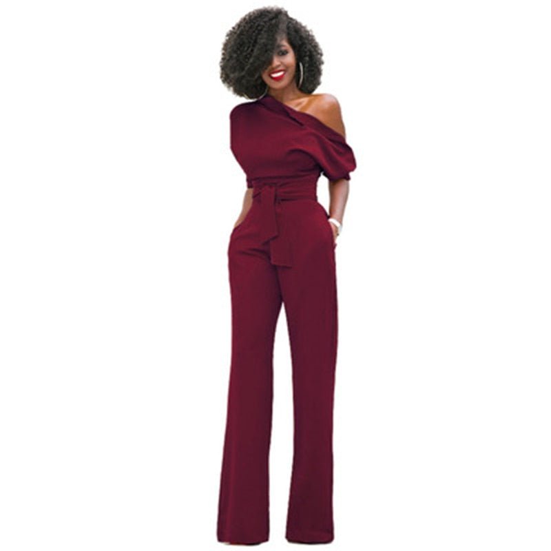 Ravelle | Off-Shoulder Wide Leg Jumpsuit
