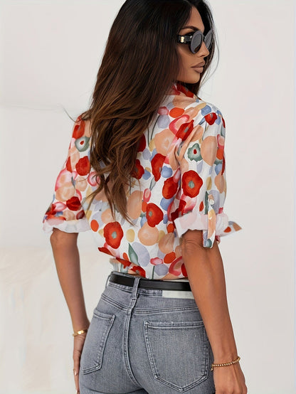 Coralie | Floral Button Blouse