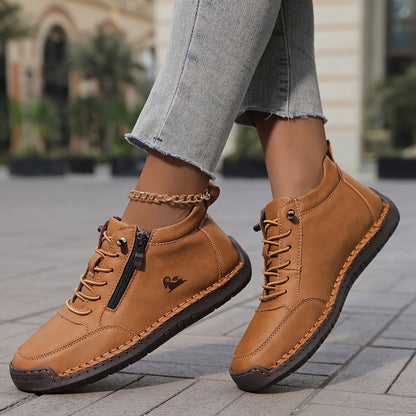 Wrenna | Lace-Up Side Zip Sneakers