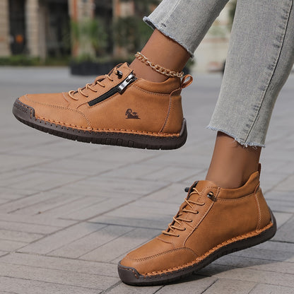 Wrenna | Lace-Up Side Zip Sneakers
