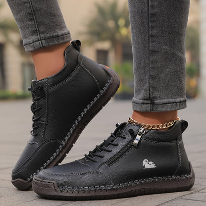 Wrenna | Lace-Up Side Zip Sneakers
