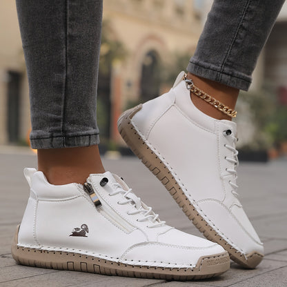 Wrenna | Lace-Up Side Zip Sneakers