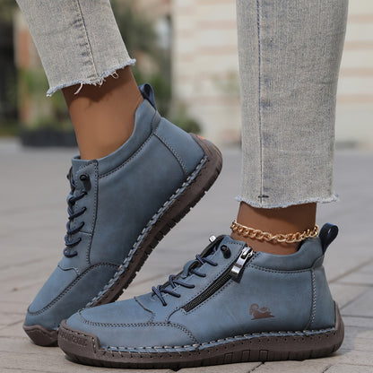 Wrenna | Lace-Up Side Zip Sneakers