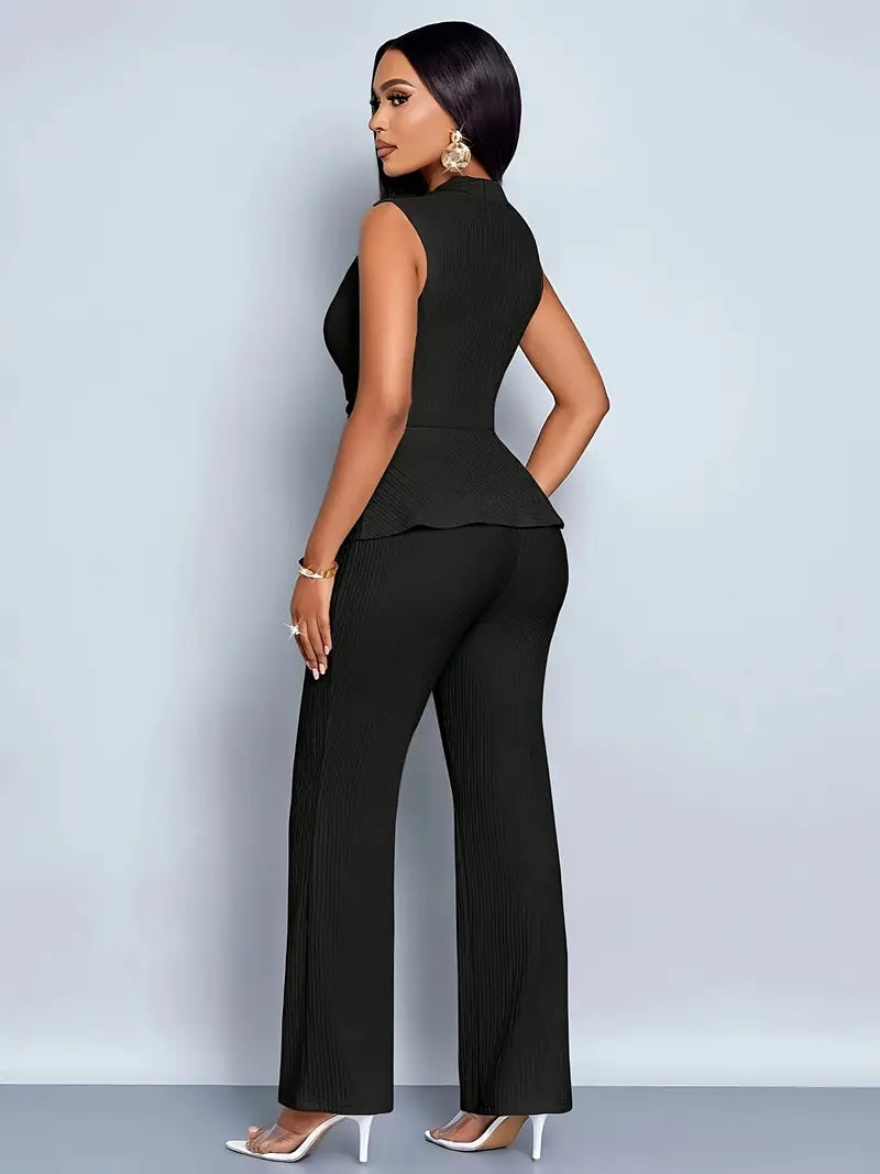 Signy | Pleated Knit Top & Trouser Set
