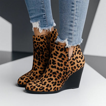 Rhoda | Suede Wedge Ankle Boots