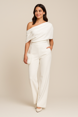 Rhoswen | One-Shoulder Tailored Jumpsuit