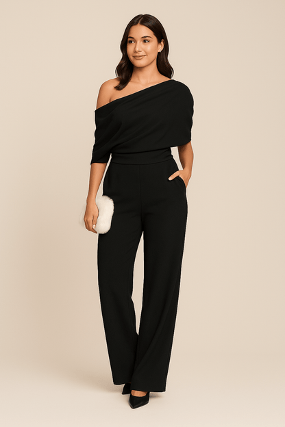 Rhoswen | One-Shoulder Tailored Jumpsuit