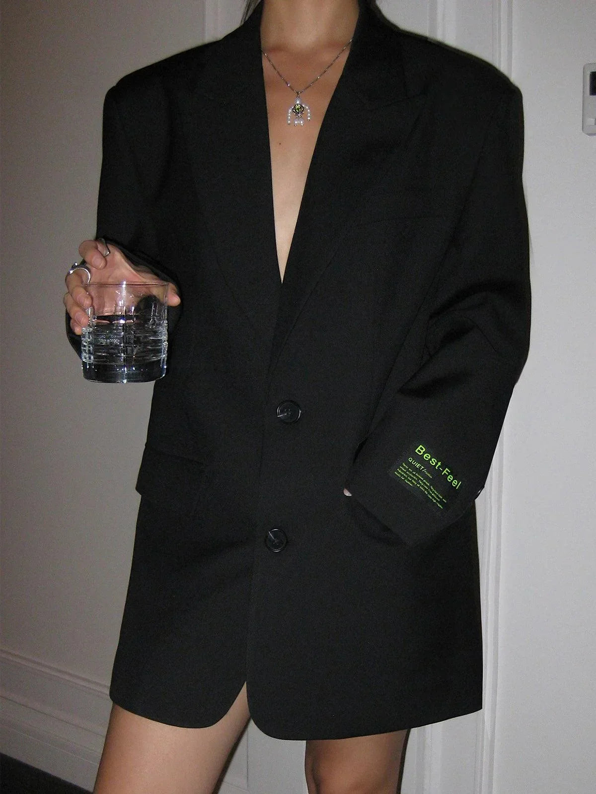 Women's Yvette oversized button-front blazer - view 8