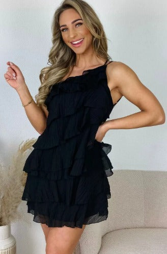 Delyse | One-Shoulder Ruffle Mini Dress